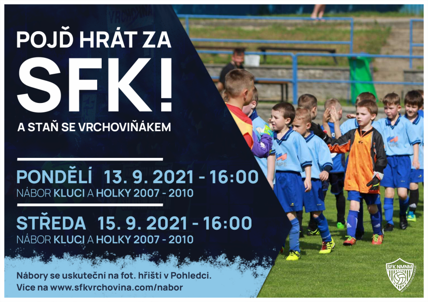 Fotbalový nábor – staň se Vrchoviňákem