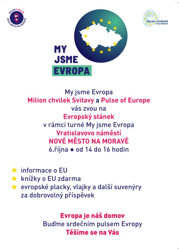 Evropský stánek v rámci turné MY JSME EVROPA