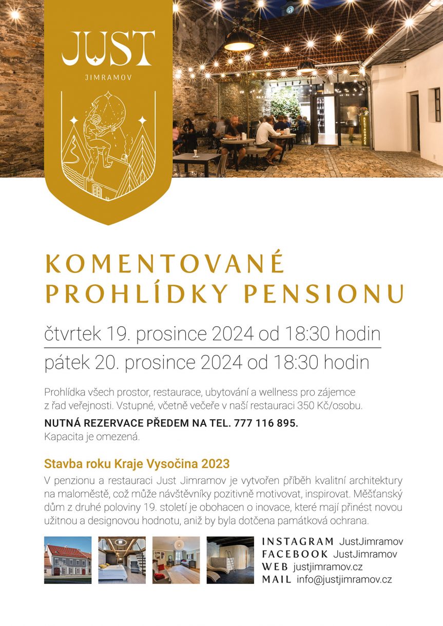 Komentovaná prohlídka pensionu Just Jimramov