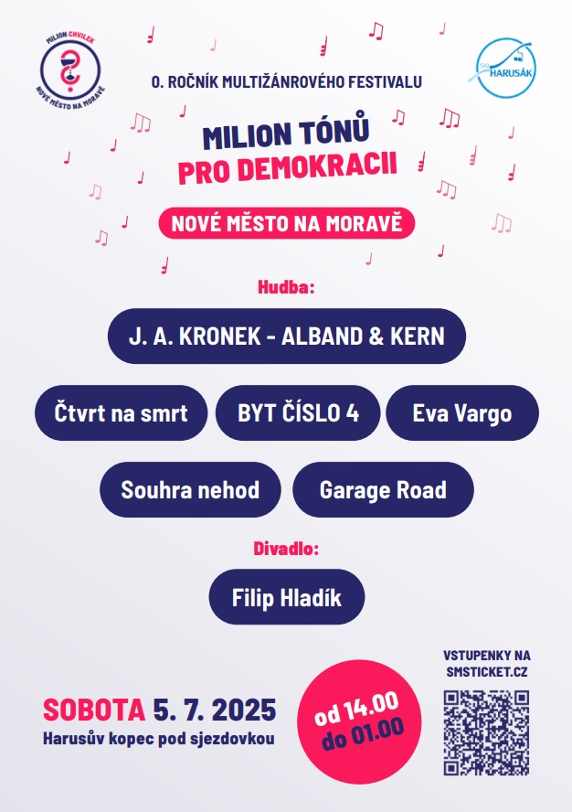 0. ročník multižánrový festival Milion tónů pro demokracii