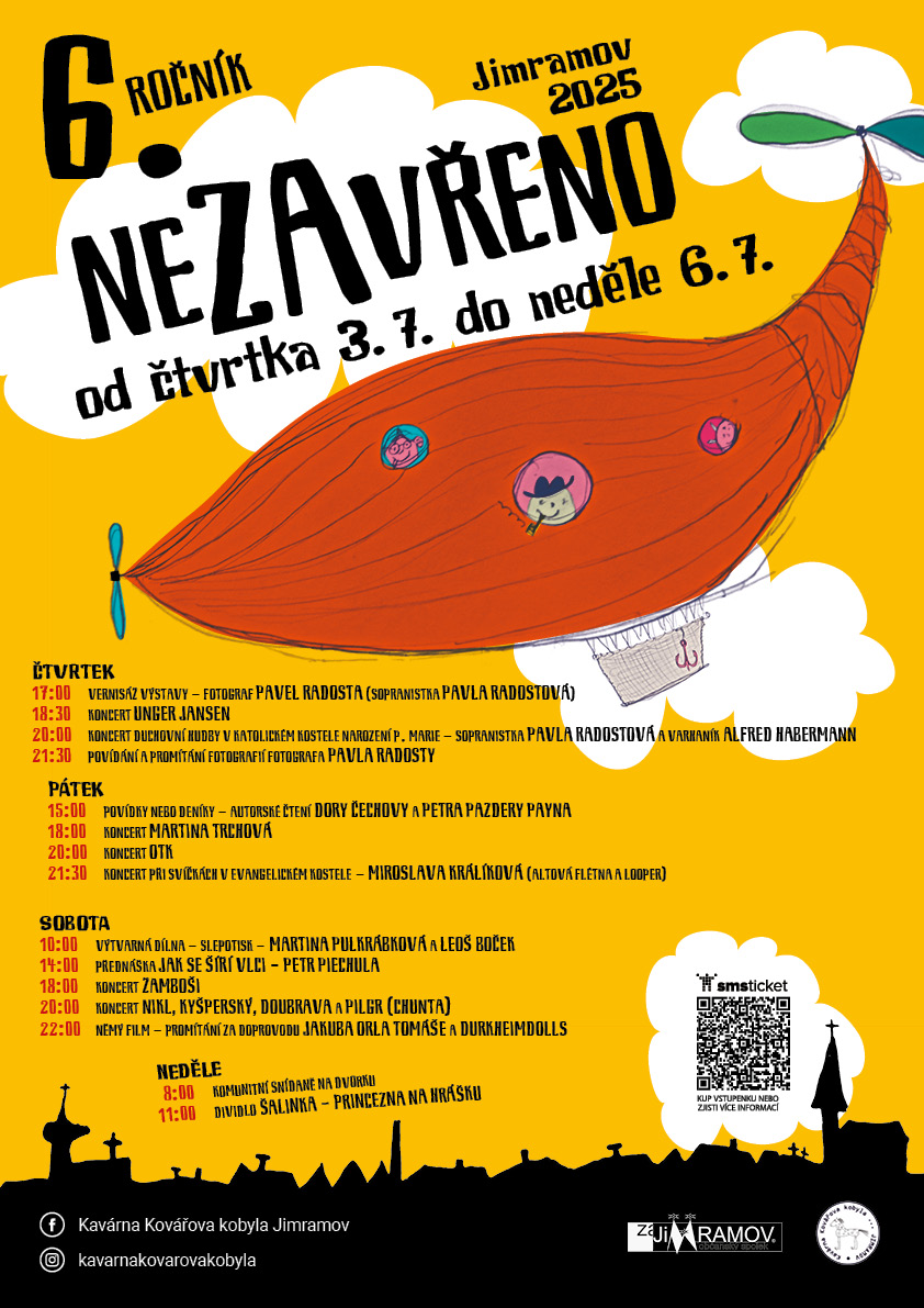 6. ročník festivalu NEZAVŘENO Jimramov 2025