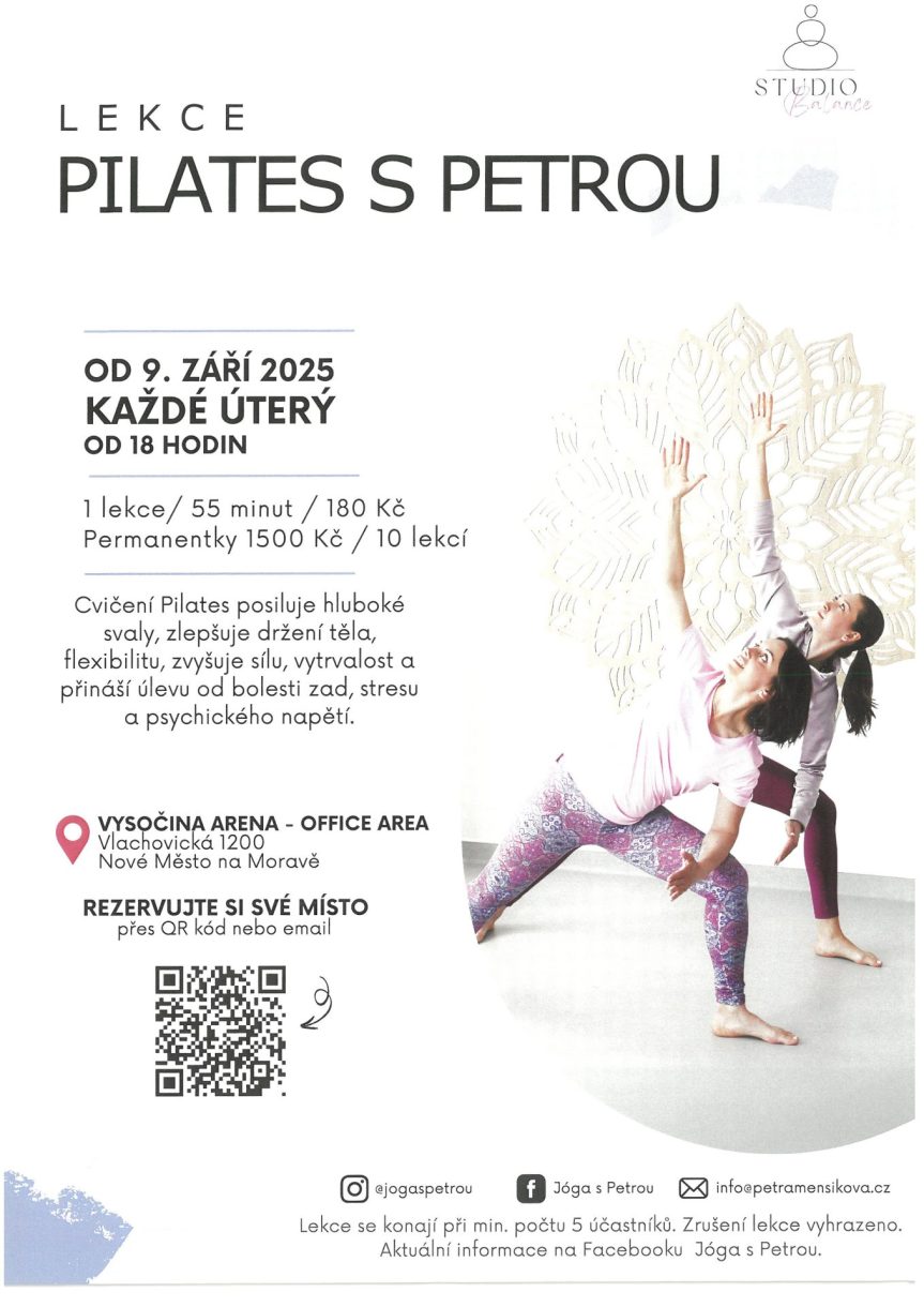 Lekce pilates s Petrou Menšíkovou