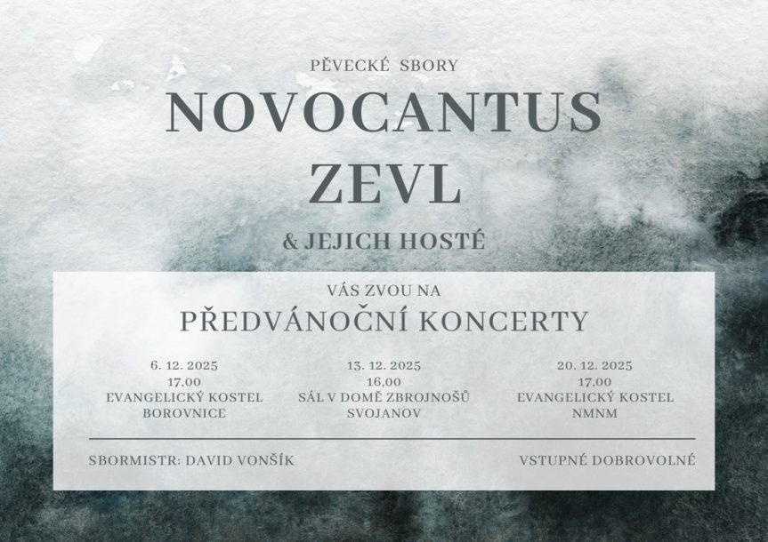 Koncert pěveckých sborů ZEVL a Novocantus