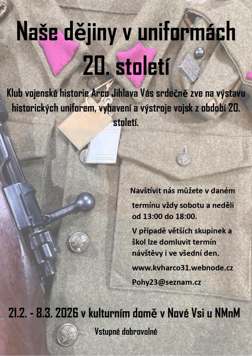 Výstava Naše dějiny v uniformách 20. století v Nové Vsi