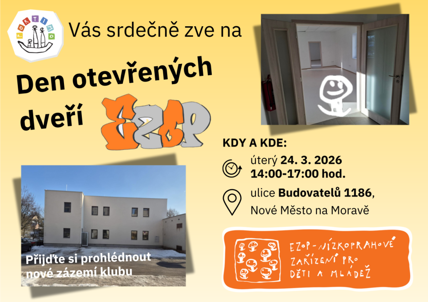 Den otevřených dveří EZOP – nízkoprahové zařízení pro děti a mládež