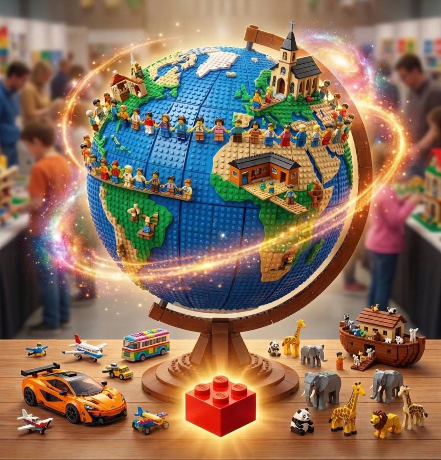 Misijní výstava modelů z kostek LEGO® s jízdárnou autíček