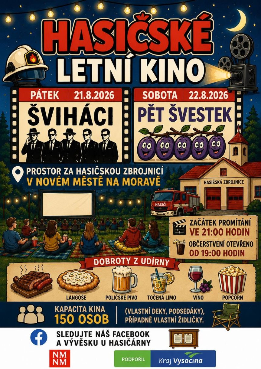 Hasičské letní kino v Novém Městě na Moravě