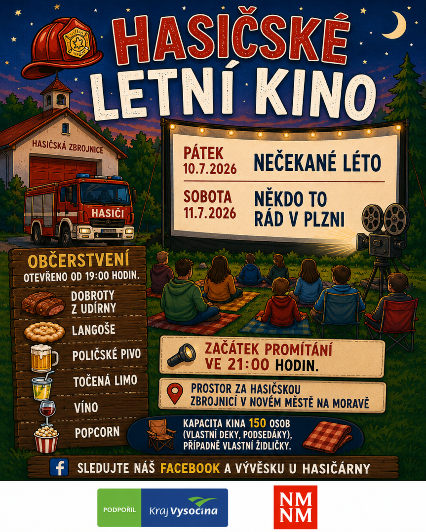 Hasičské letní kino v Novém Městě na Moravě