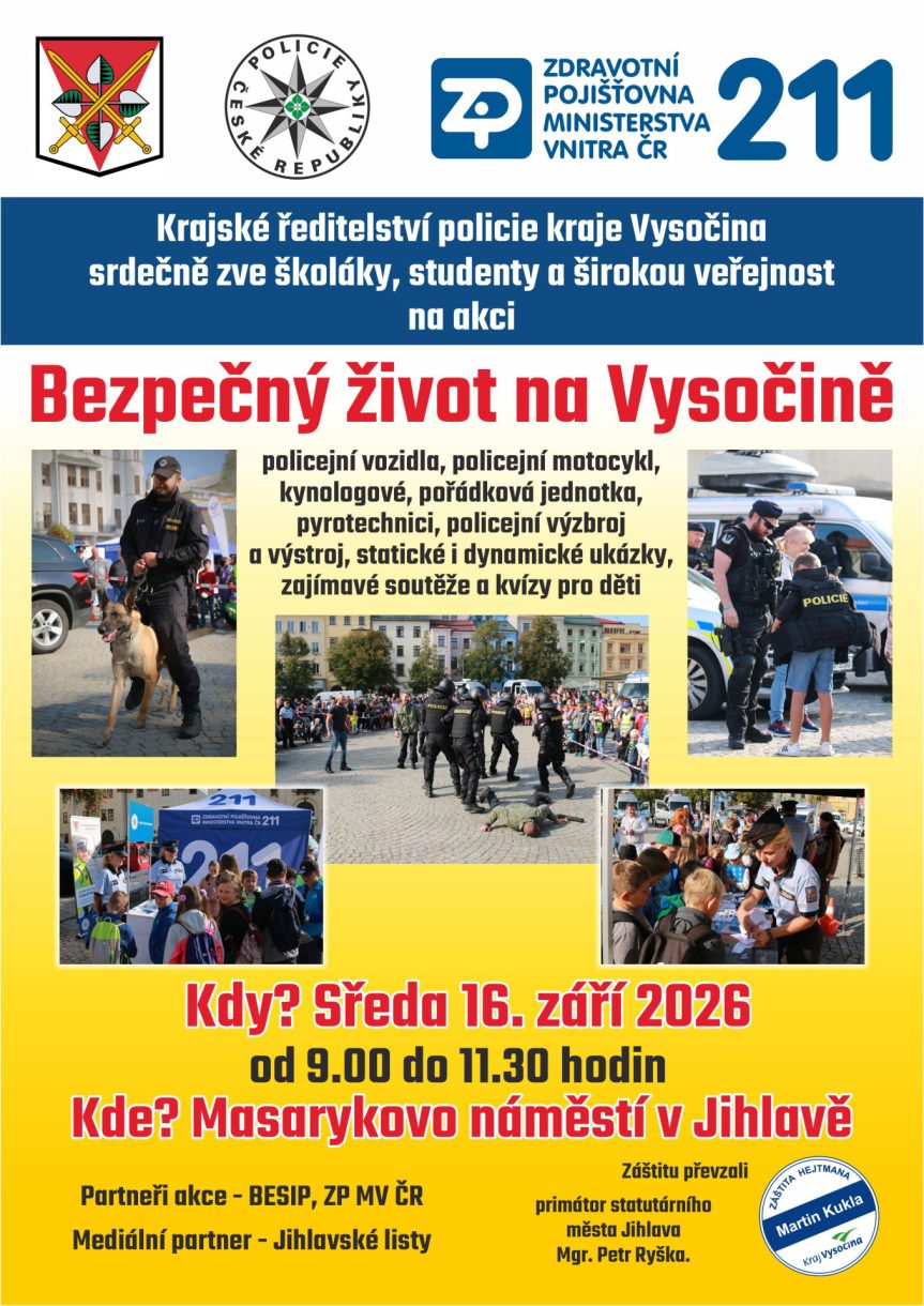 Bezpečný život na Vysočině + Koncert Hudby Hradní stráže a Policie České republiky