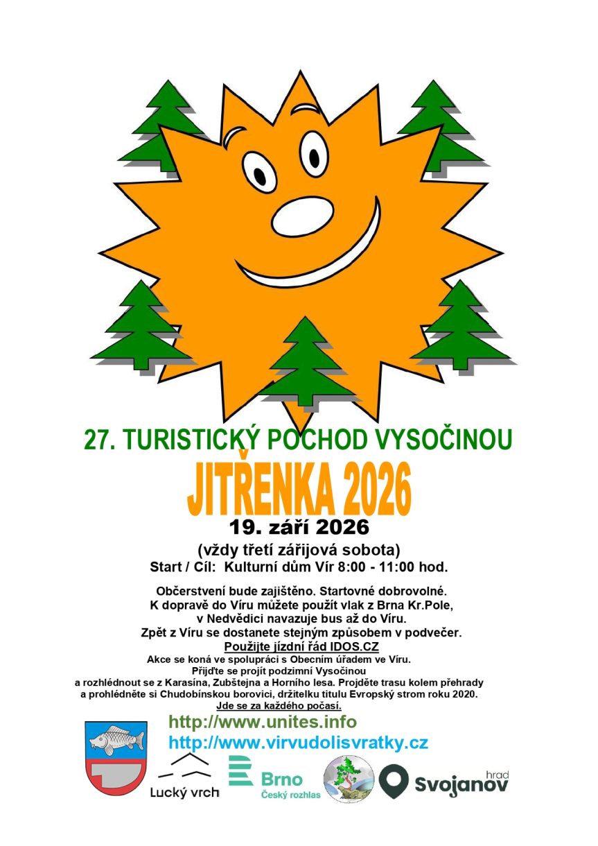 27. turistický pochod Vysočinou Jitřenka
