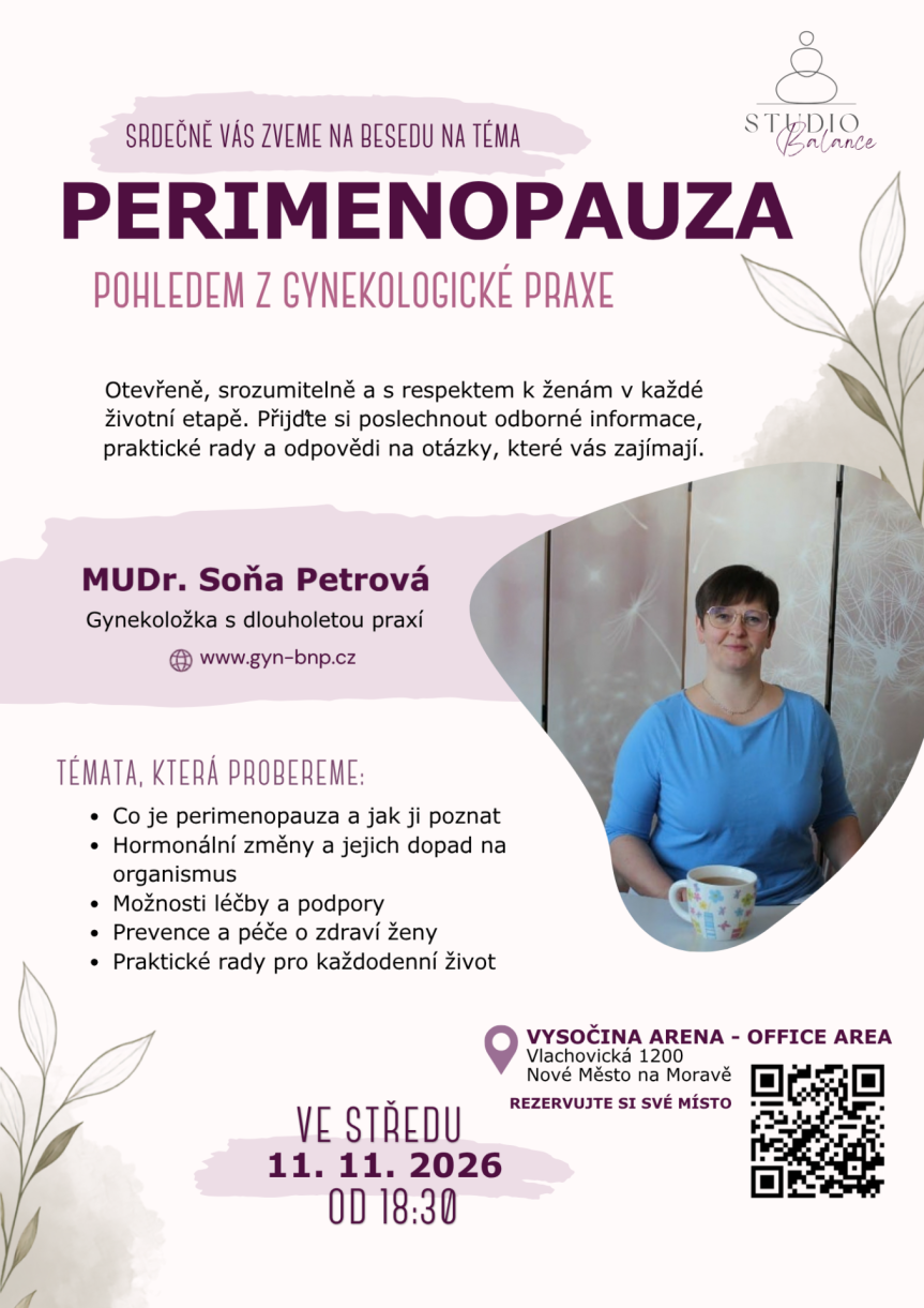 Beseda Perimenopauza s MUDr. Soňou Petrovou